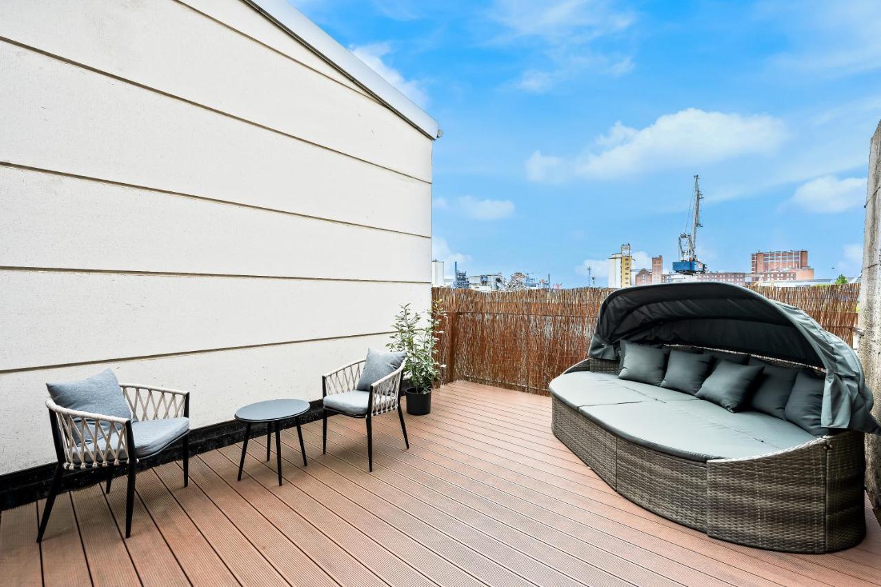 Lit Living - Luxus Loft - Box Spring - Air Con - Bbq - Panorama Apartment Mannheim Bagian luar foto