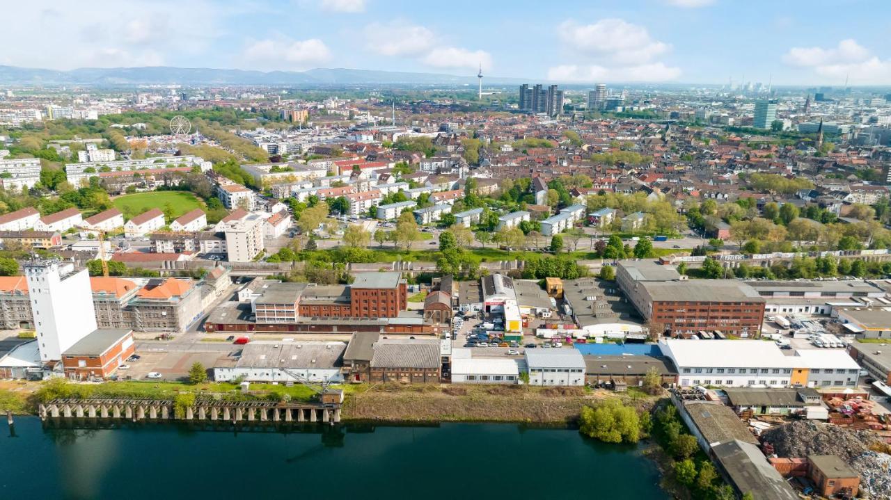 Lit Living - Luxus Loft - Box Spring - Air Con - Bbq - Panorama Apartment Mannheim Bagian luar foto